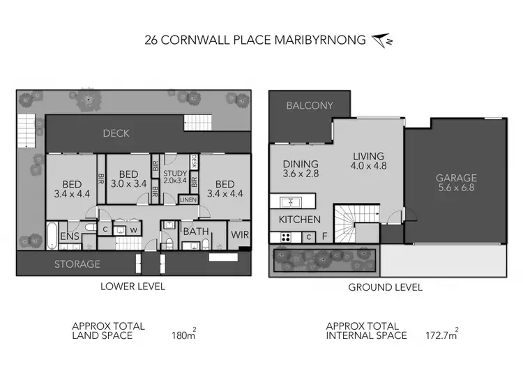 Floorplan of Homely house listing, 26 Cornwall Place, Maribyrnong VIC 3032
