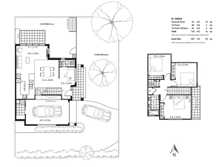 Floorplan of Homely townhouse listing, 1/23 McBain Street, Altona VIC 3018