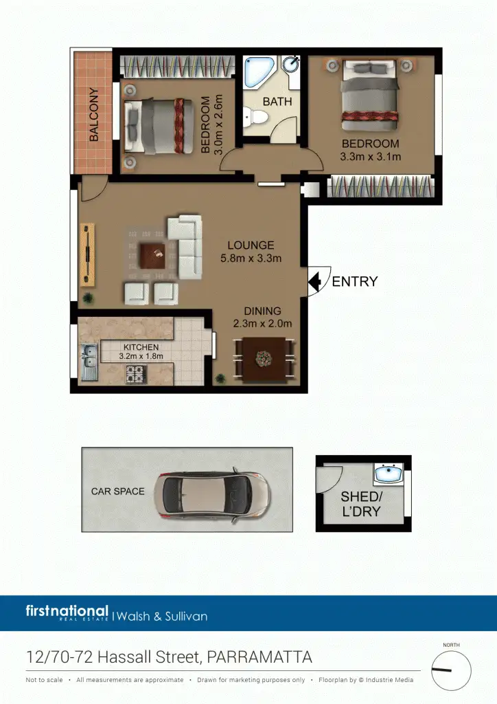 Floorplan of Homely apartment listing, 12/70-72 Hassall St, Parramatta NSW 2150