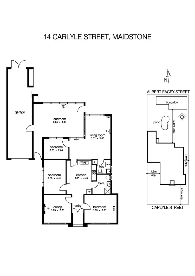Floorplan of Homely house listing, 14 Carlyle Street, Maidstone VIC 3012