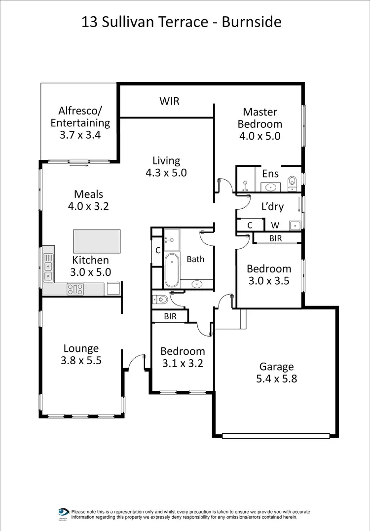 Floorplan of Homely house listing, 13 Sullivan Terrace, Burnside VIC 3023