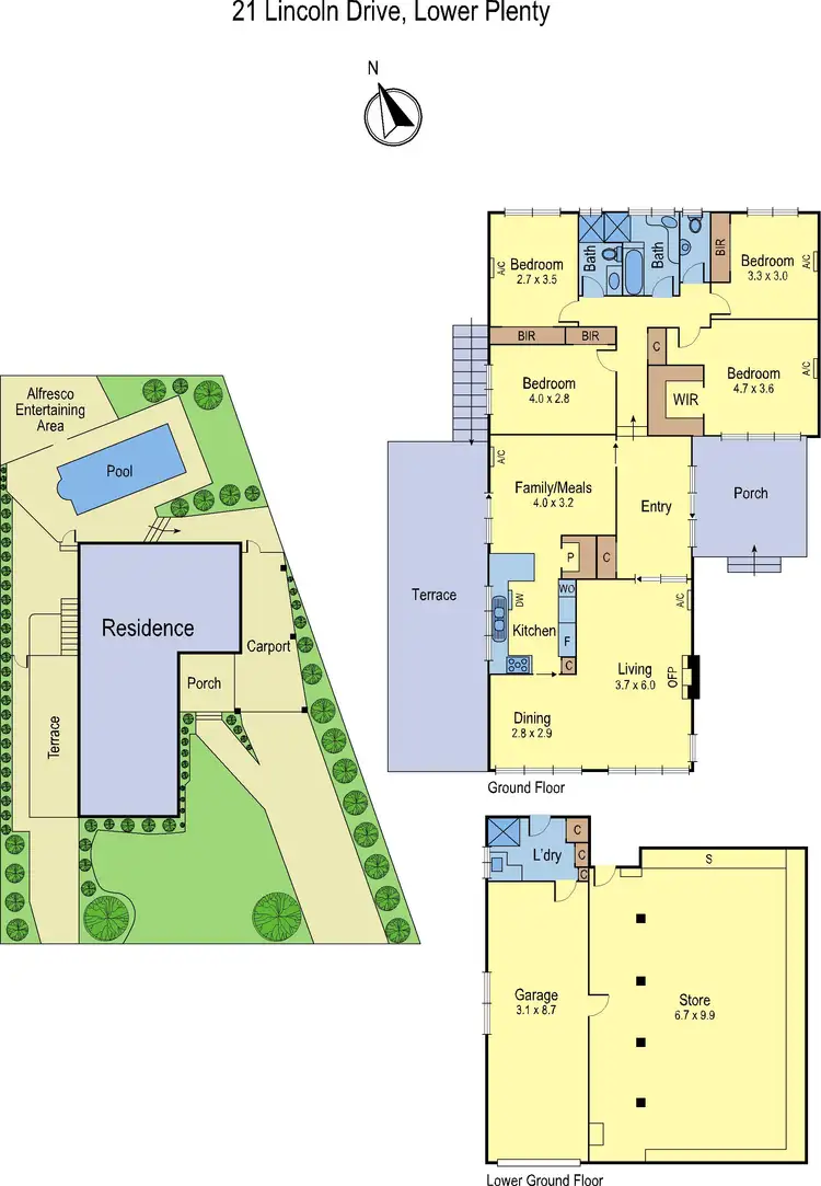 Floorplan of Homely house listing, 21 Lincoln Drive, Lower Plenty VIC 3093