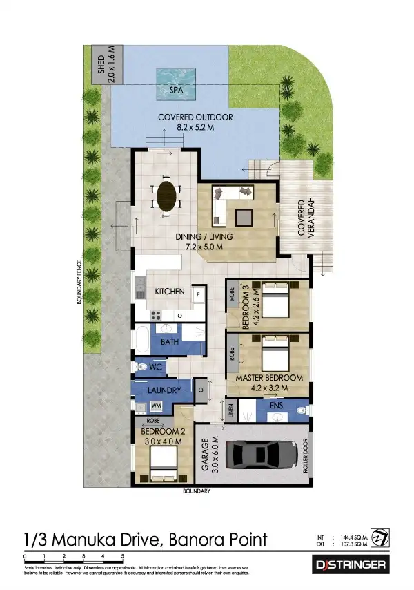 Floorplan of Homely semi-detached listing, 1/3 Manuka Road, Banora Point NSW 2486