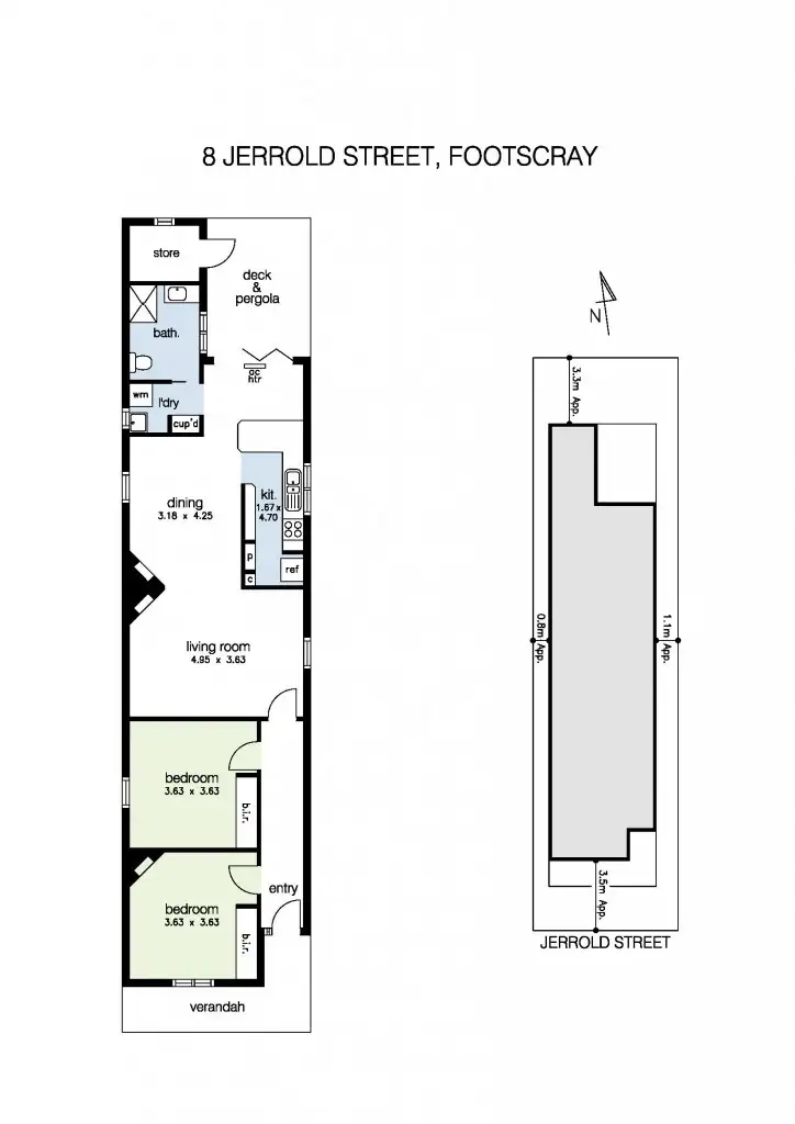 Floorplan of Homely house listing, 8 Jerrold Street, Footscray VIC 3011