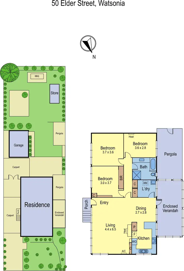 Floorplan of Homely house listing, 50 Elder Street, Watsonia VIC 3087