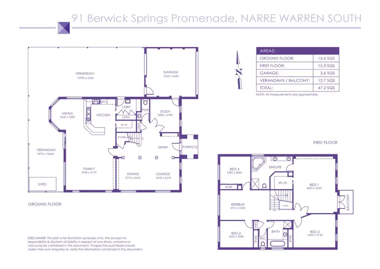 Floorplan of Homely house listing, 91 Berwick Springs Promenade, Narre Warren South VIC 3805