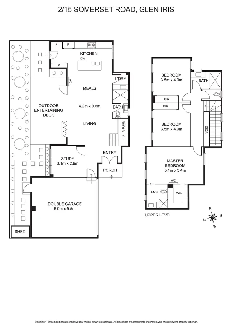 Floorplan of Homely townhouse listing, 2/15 Somerset Road, Glen Iris VIC 3146