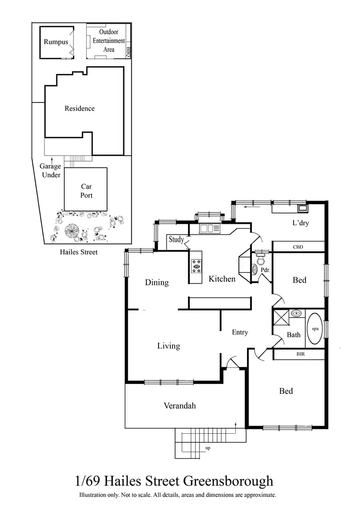 Floorplan of Homely unit listing, 1/69 Hailes Street, Greensborough VIC 3088