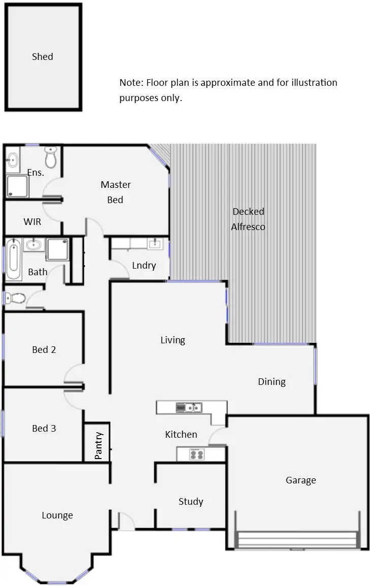 Floorplan of Homely house listing, 129 Wood Street, Gol Gol NSW 2738