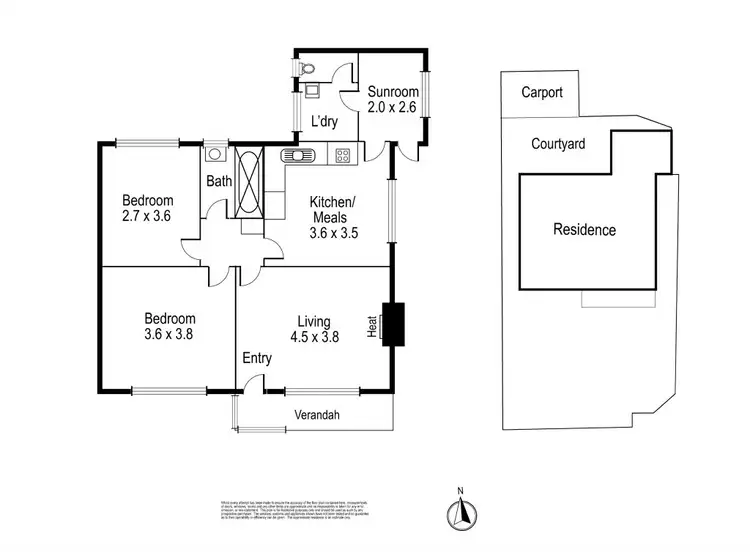 Floorplan of Homely unit listing, 1/28 Union Street, Preston VIC 3072