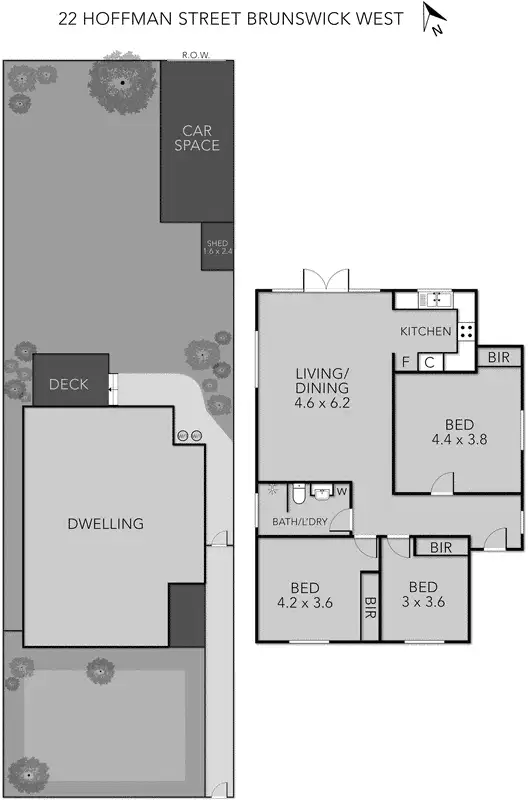 Floorplan of Homely house listing, 22 Hoffman St, Brunswick West VIC 3055