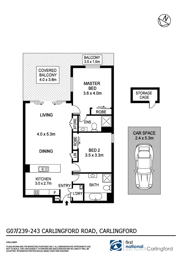 Floorplan of Homely apartment listing, G07/239-243 Carlingford Road, Carlingford NSW 2118