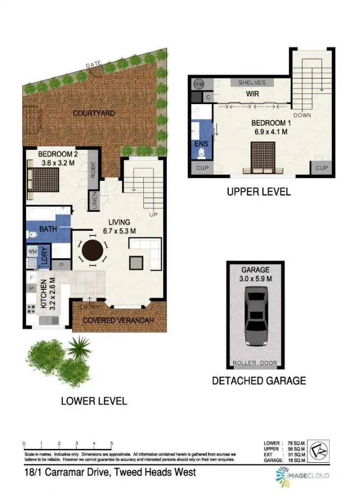 Floorplan of Homely townhouse listing, 18/1 Carramar Drive, Tweed Heads West NSW 2485
