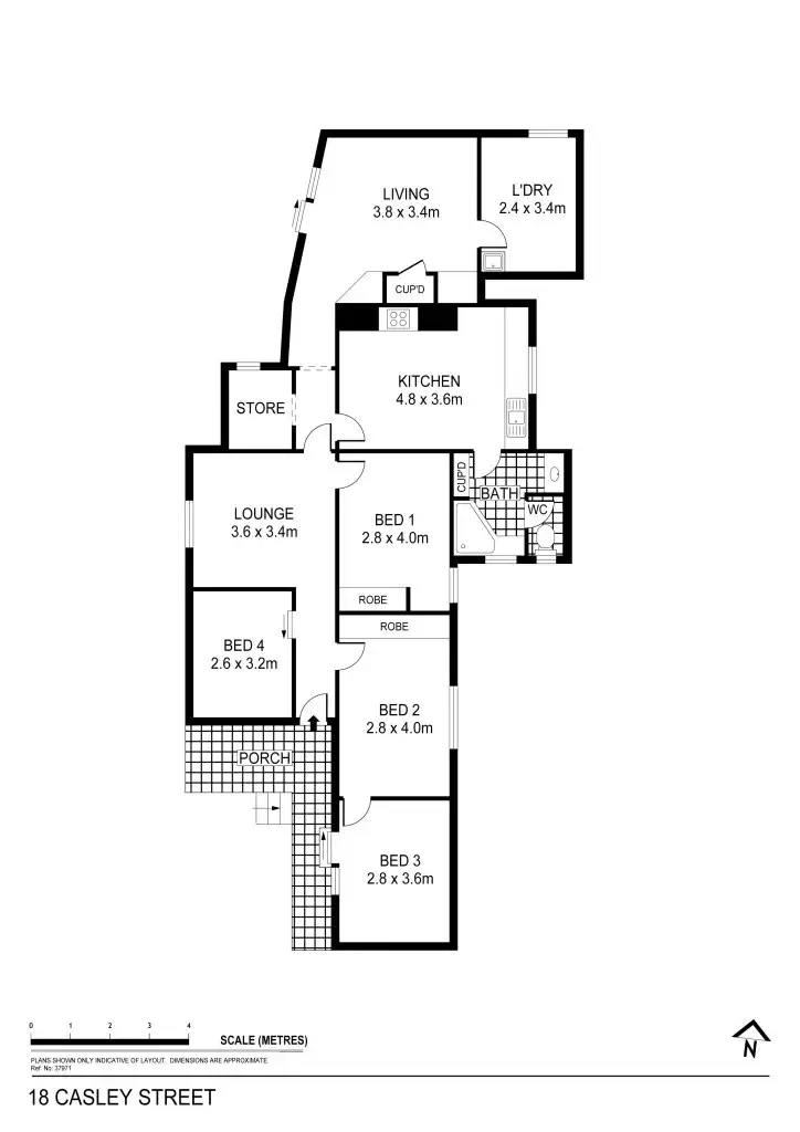Floorplan of Homely house listing, 18 Casley Street, Ironbark VIC 3550