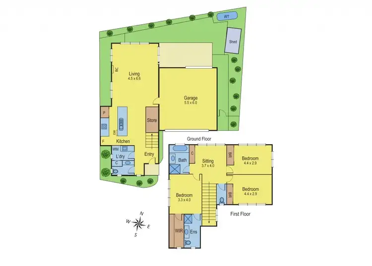 Floorplan of Homely townhouse listing, 2/16 Hutcheson Avenue, Highton VIC 3216