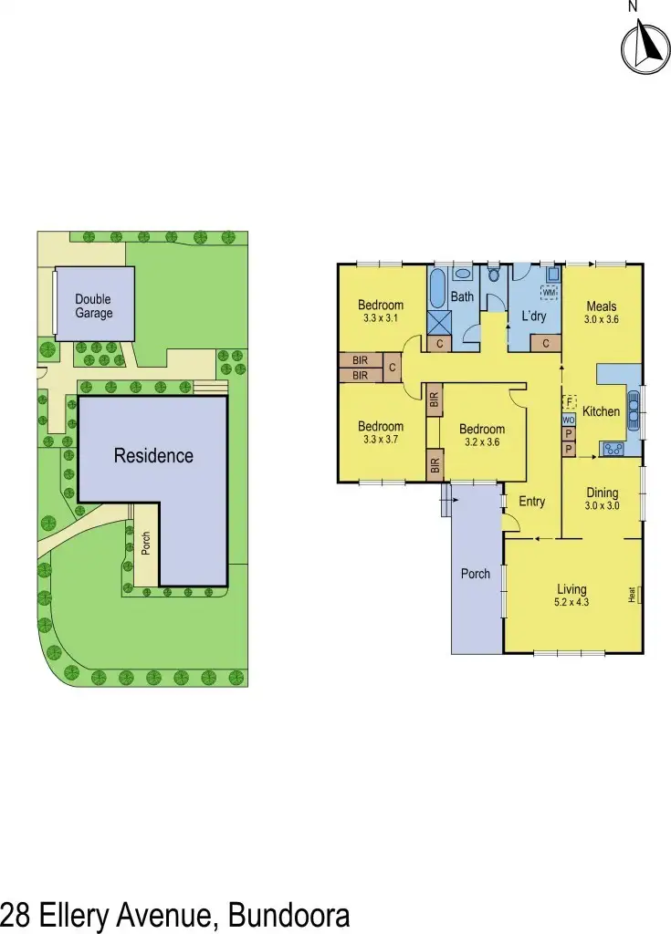 Floorplan of Homely house listing, 28 Ellery Street, Bundoora VIC 3083