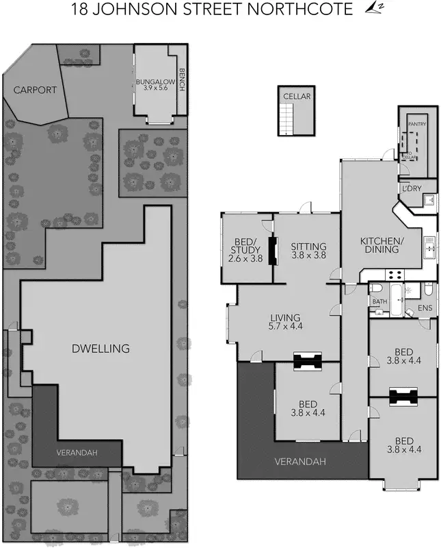 Floorplan of Homely house listing, 18 Johnson Street, Northcote VIC 3070