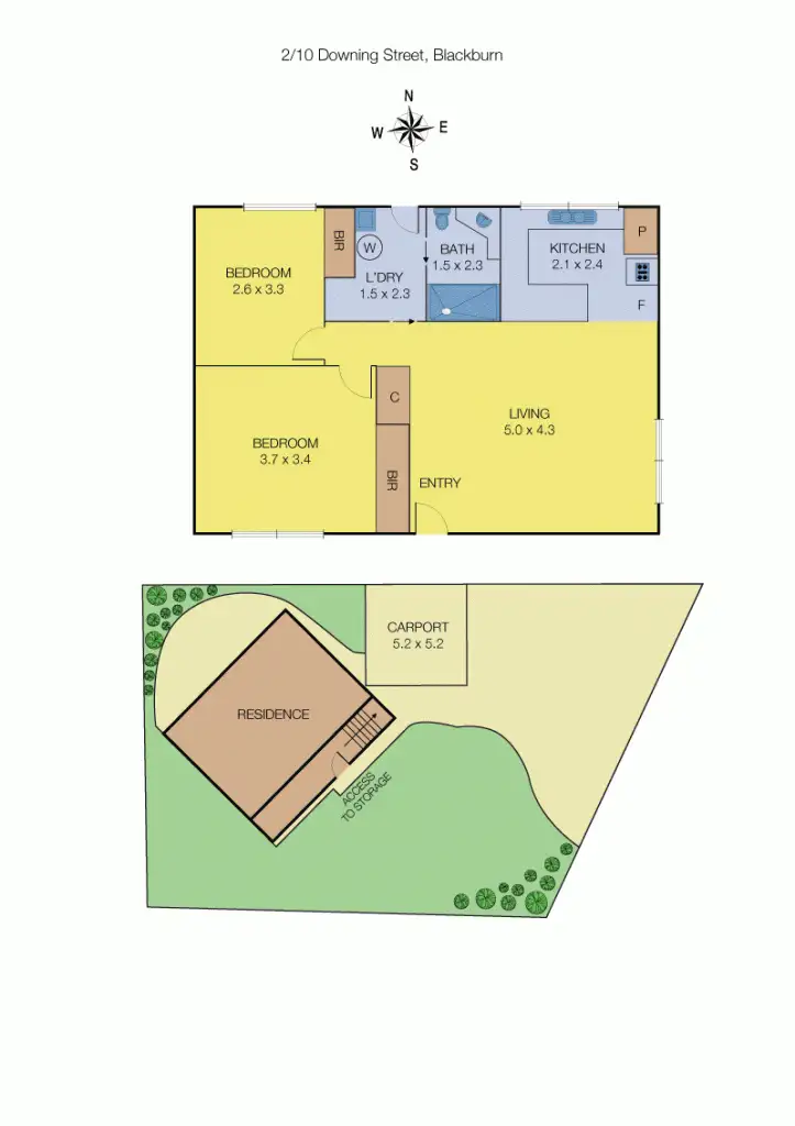 Floorplan of Homely house listing, 2/10 Downing Street, Blackburn VIC 3130