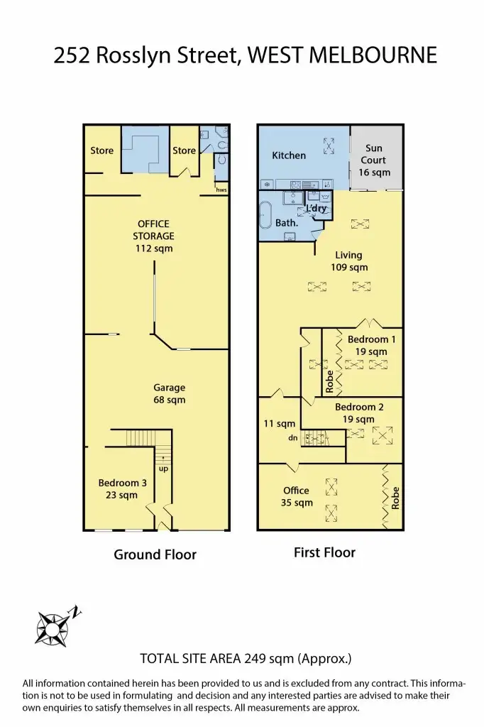 Floorplan of Homely house listing, 252 Rosslyn Street, West Melbourne VIC 3003