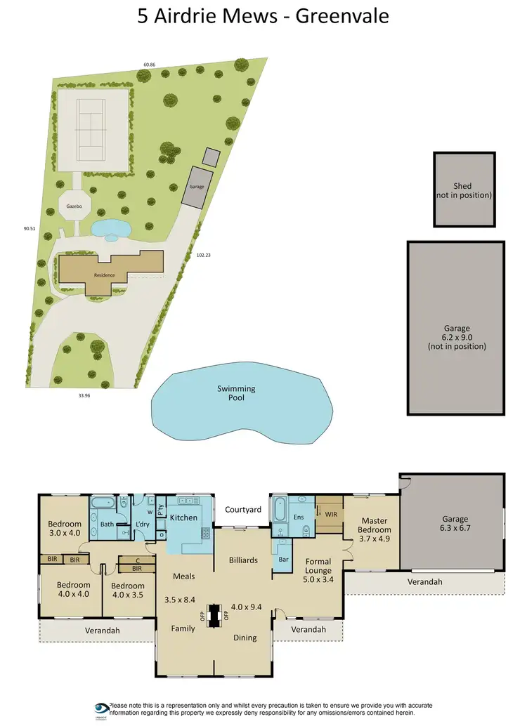 Floorplan of Homely house listing, 5 Airdrie Mews, Greenvale VIC 3059