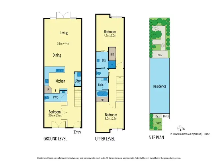 Floorplan of Homely townhouse listing, 2/175 Kent Street, Ascot Vale VIC 3032