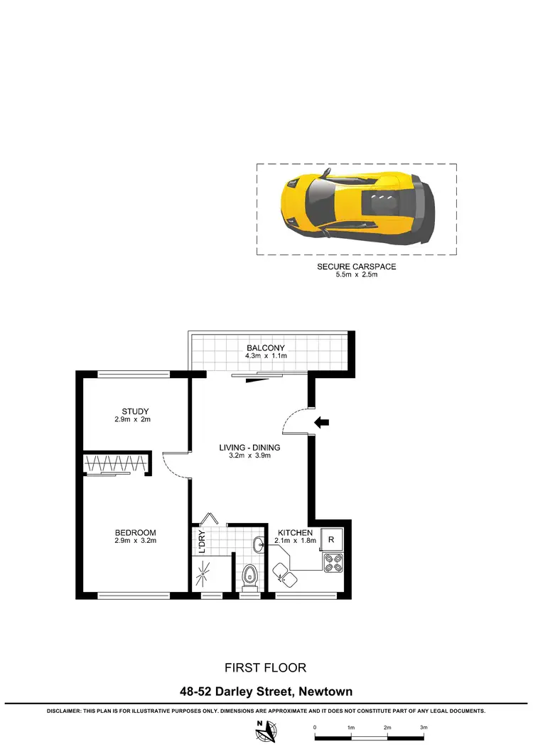 Floorplan of Homely unit listing, 13/48-52 Darley Street, Newtown NSW 2042