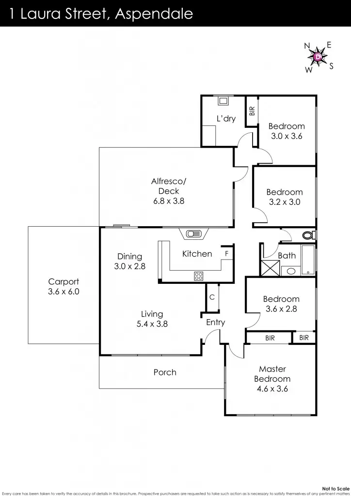 Floorplan of Homely house listing, 1 Laura Street, Aspendale VIC 3195