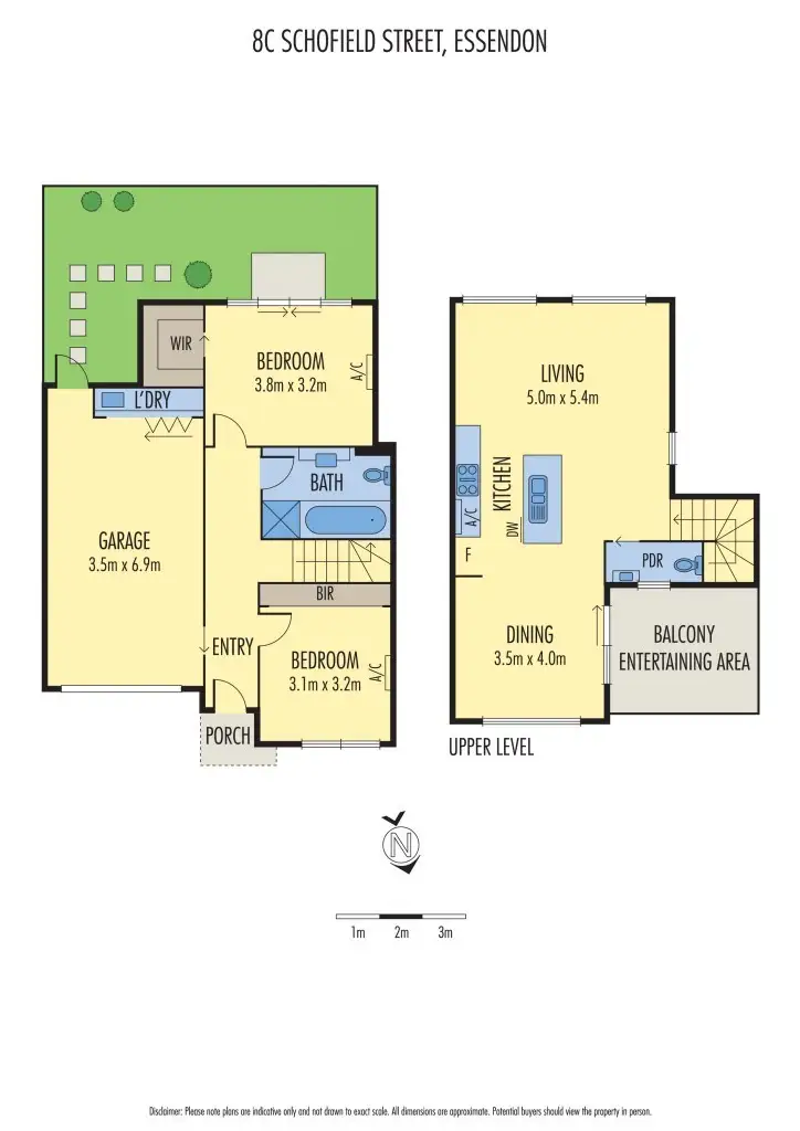 Floorplan of Homely townhouse listing, 1/8C Schofield Street, Essendon VIC 3040