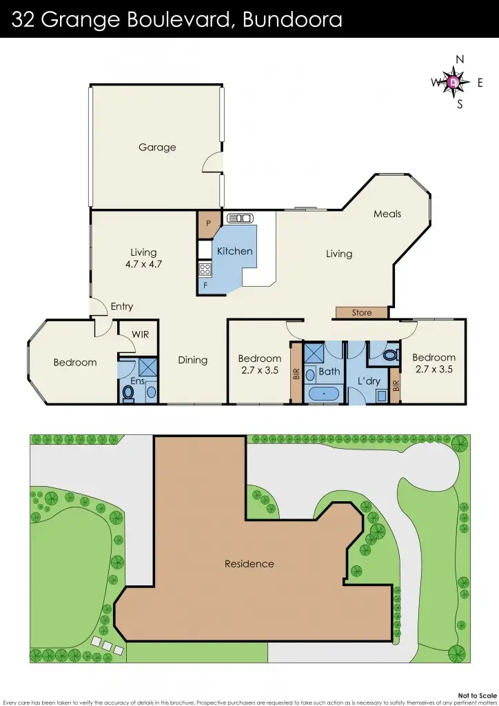 Floorplan of Homely house listing, 32 Grange Boulevard, Bundoora VIC 3083