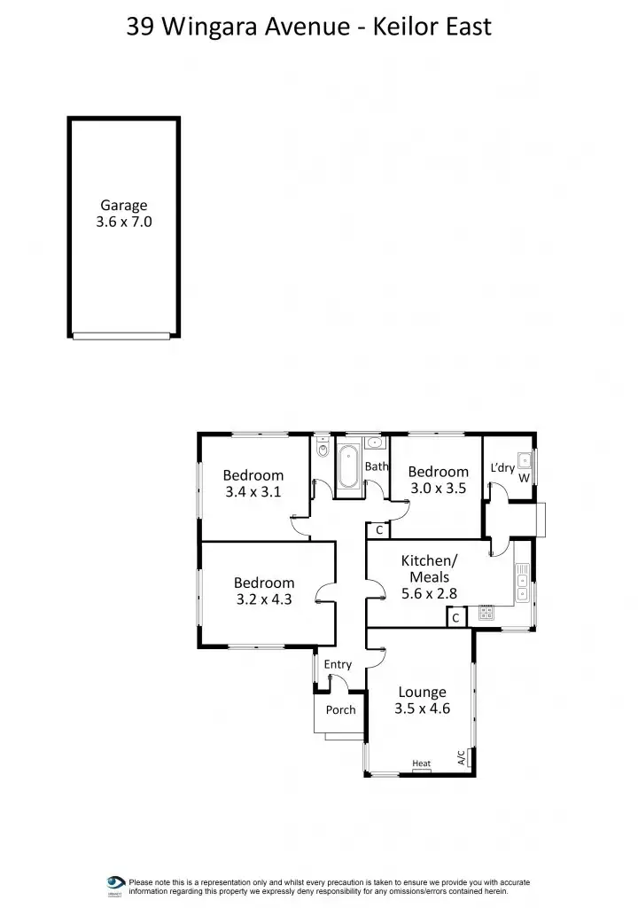 Floorplan of Homely house listing, 39 Wingara Avenue, Keilor East VIC 3033