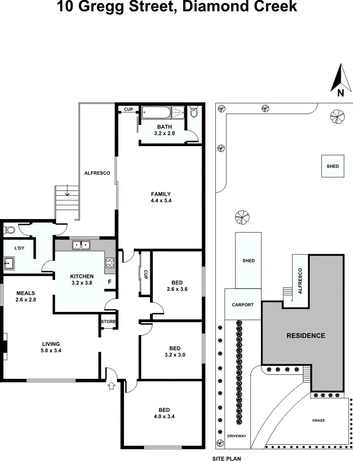 Floorplan of Homely house listing, 10 Gregg Street, Diamond Creek VIC 3089