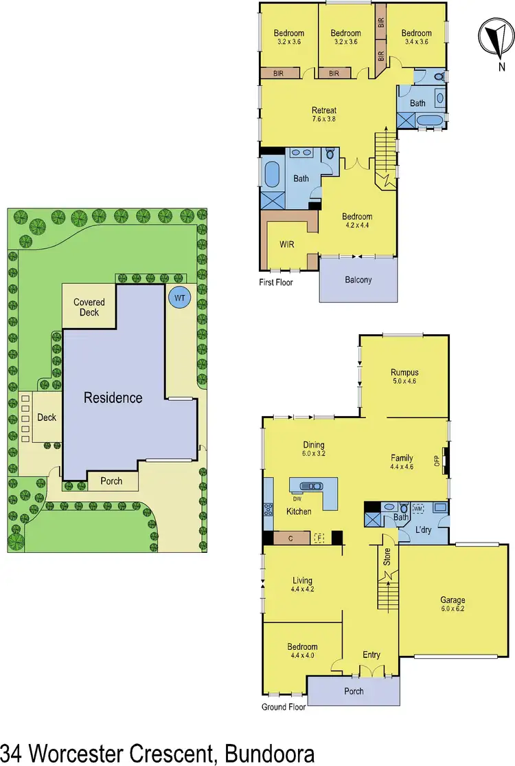 Floorplan of Homely house listing, 34 Worcester Crescent, Bundoora VIC 3083