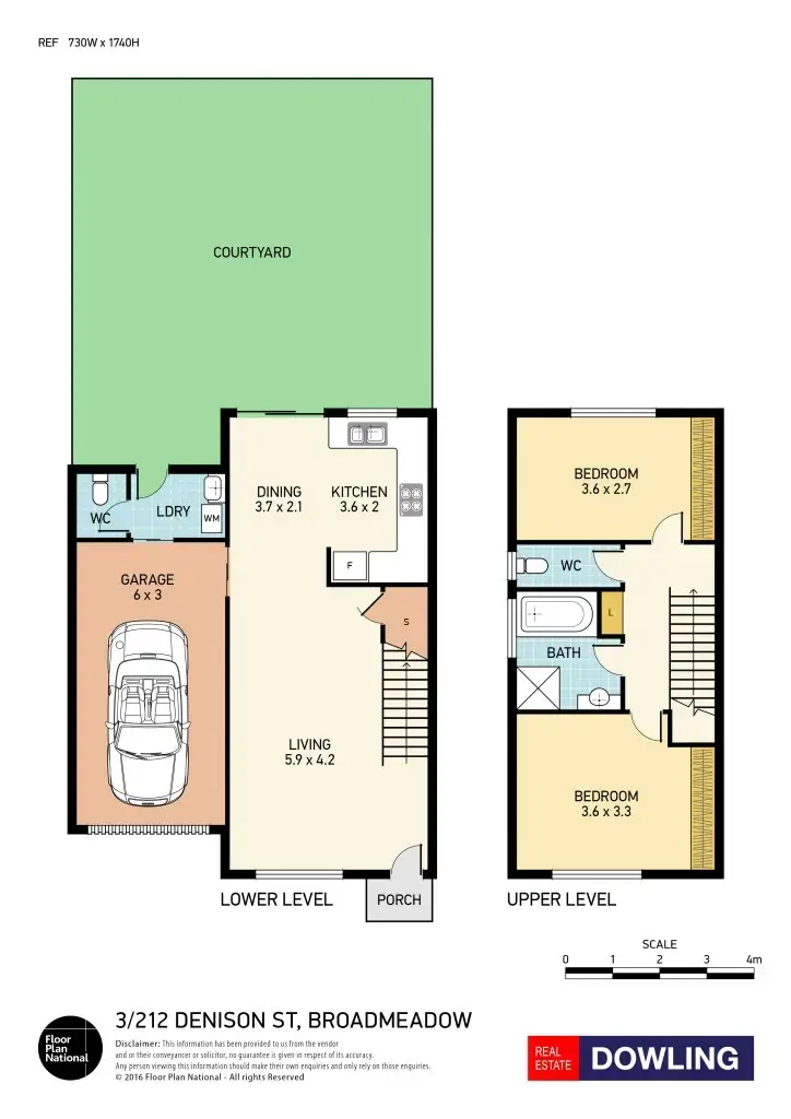 Floorplan of Homely townhouse listing, 3/212 Denison Street, Broadmeadow NSW 2292