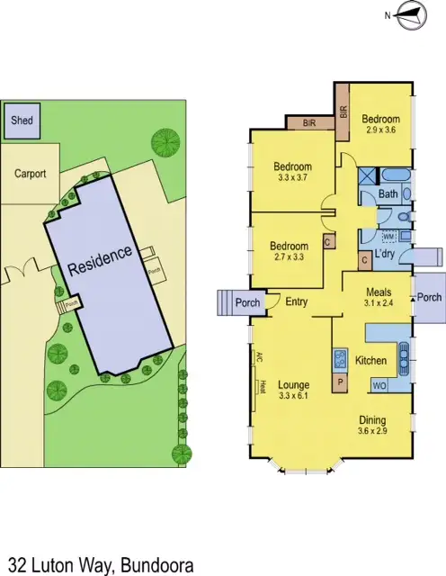 Floorplan of Homely house listing, 32 Luton Way, Bundoora VIC 3083