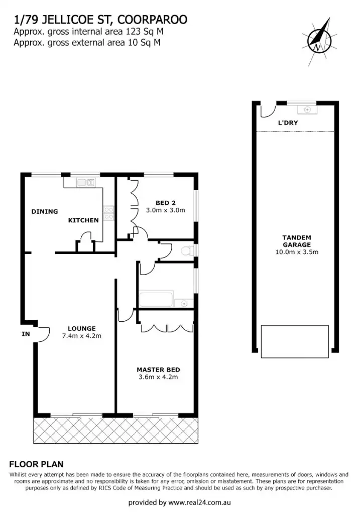 Floorplan of Homely unit listing, 1/79 Jellicoe Street, Coorparoo QLD 4151