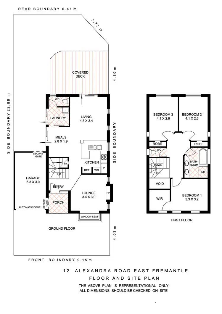 Floorplan of Homely townhouse listing, 12 Alexandra Road, East Fremantle WA 6158