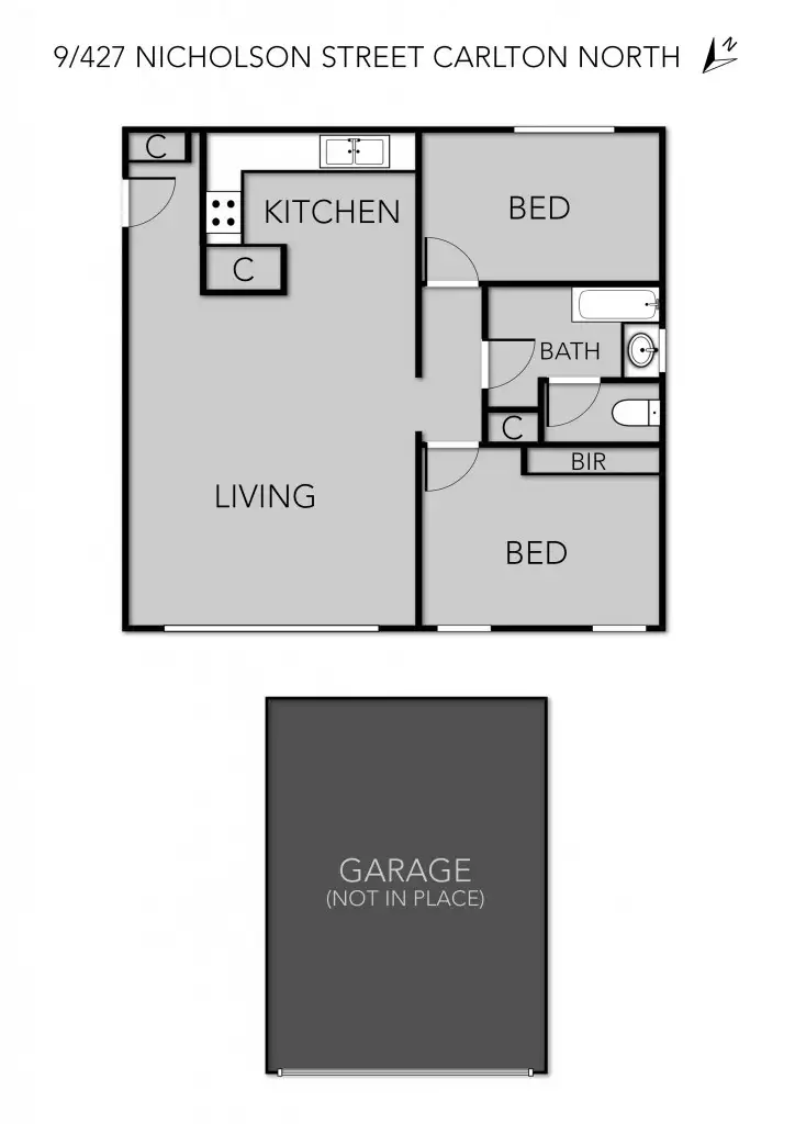 Floorplan of Homely apartment listing, 9/427 Nicholson Street, Carlton North VIC 3054