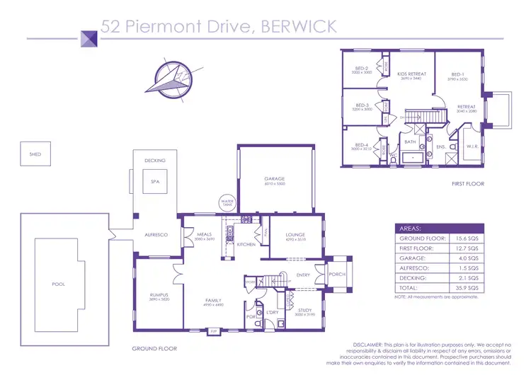 Floorplan of Homely house listing, 52 Piermont Drive, Berwick VIC 3806