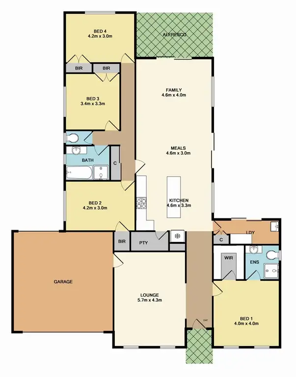 Floorplan of Homely house listing, 4 Ovens Circuit, Whittlesea VIC 3757