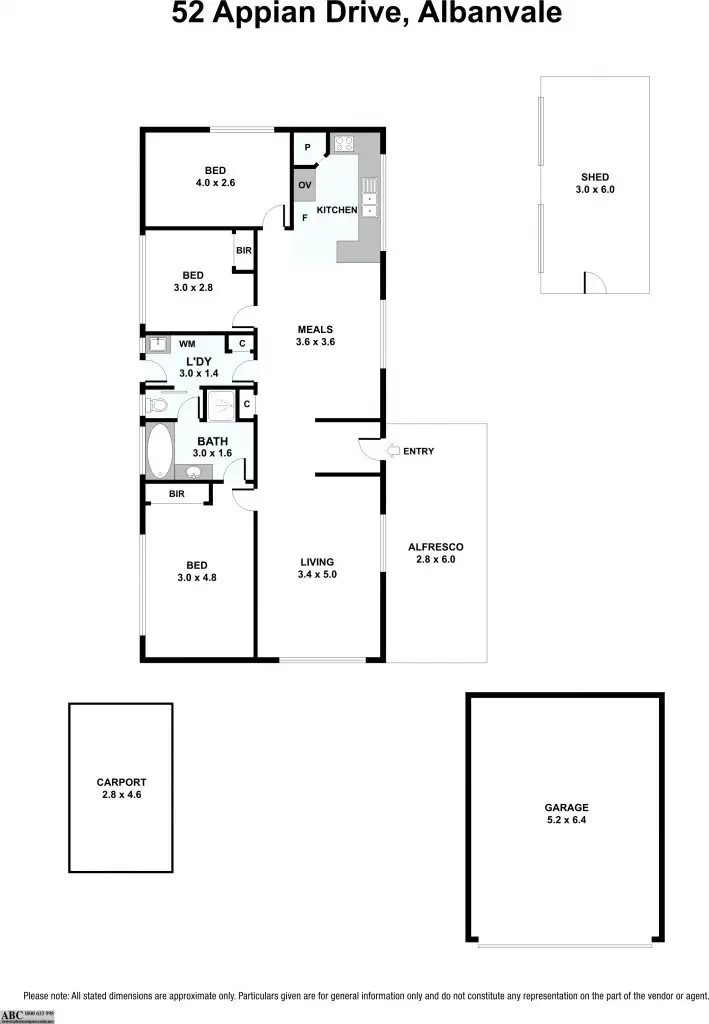 Floorplan of Homely house listing, 52 Appian Drive, Albanvale VIC 3021