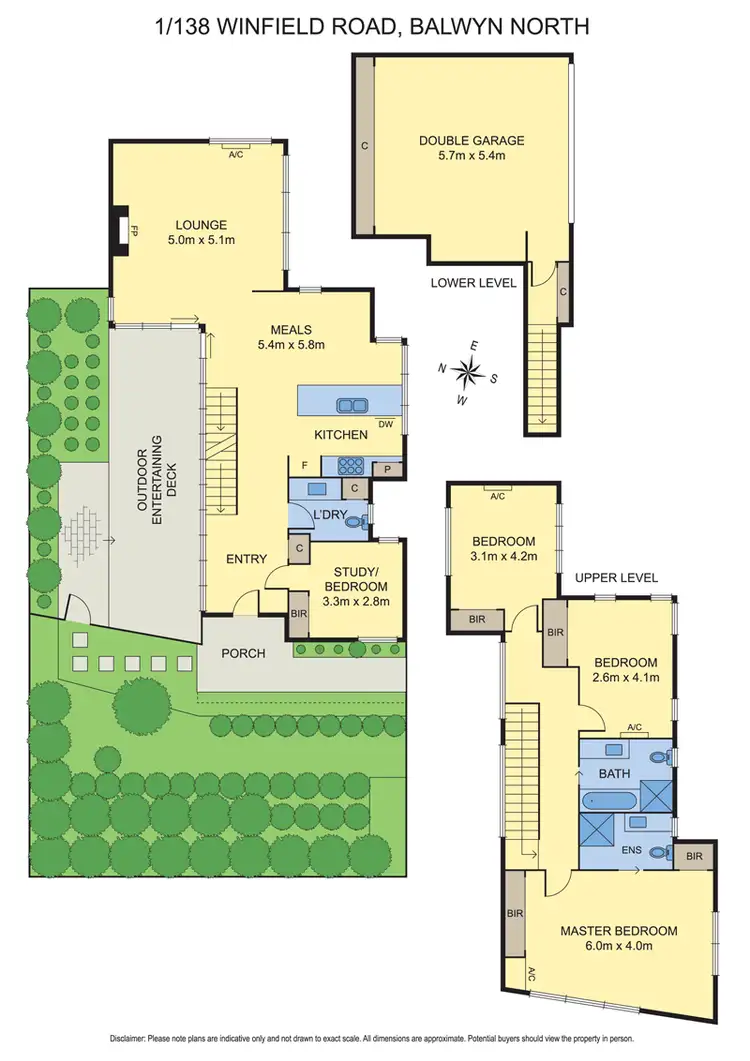 Floorplan of Homely townhouse listing, 1/138 Winfield Road, Balwyn North VIC 3104