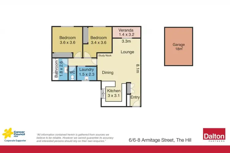 Floorplan of Homely apartment listing, 6/6-8 Armitage Street, Newcastle NSW 2300