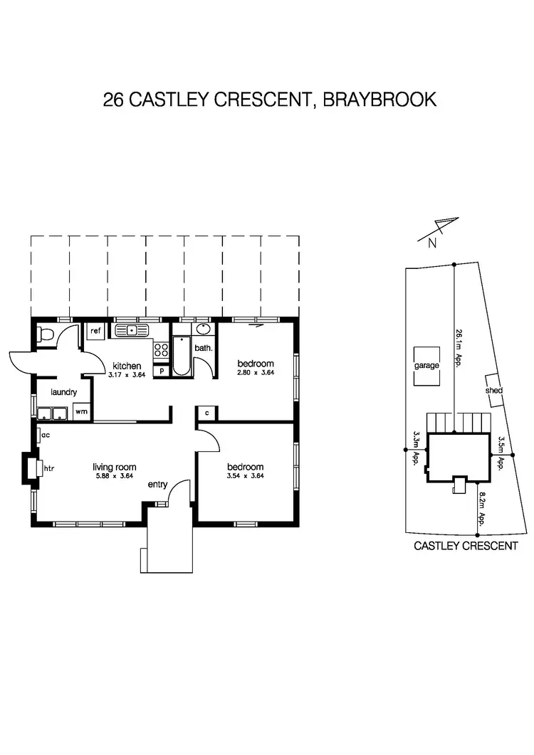 Floorplan of Homely house listing, 26 Castley Crescent, Braybrook VIC 3019