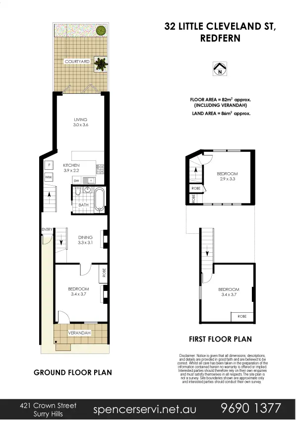 Floorplan of Homely house listing, 32 Little Cleveland Street, Redfern NSW 2016