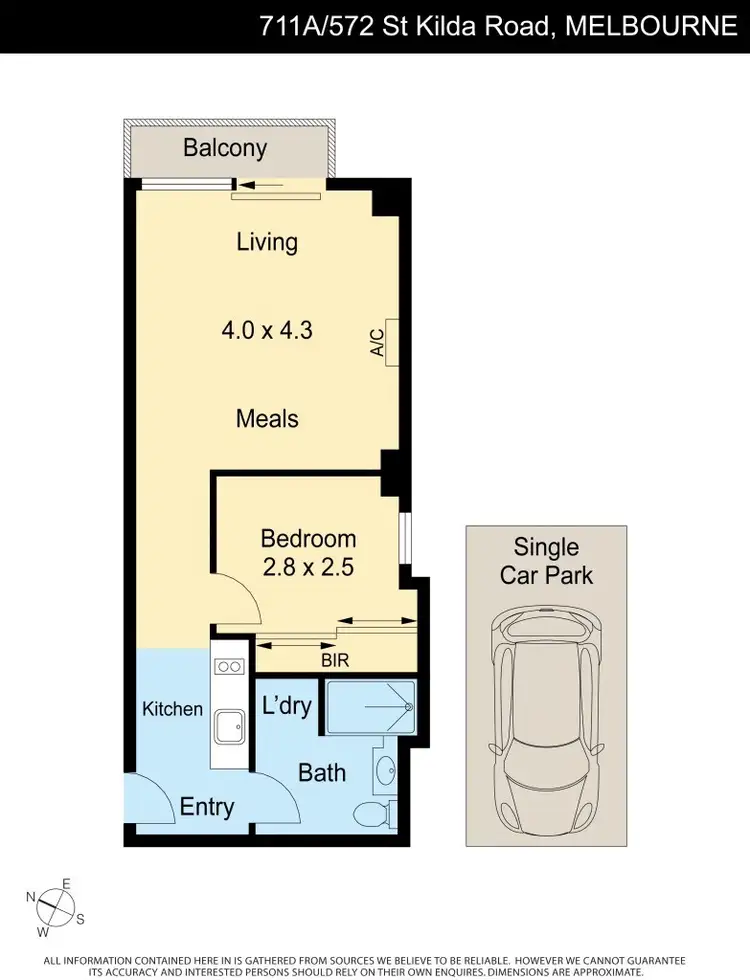 Floorplan of Homely apartment listing, 726/572 St Kilda Road, Melbourne VIC 3004
