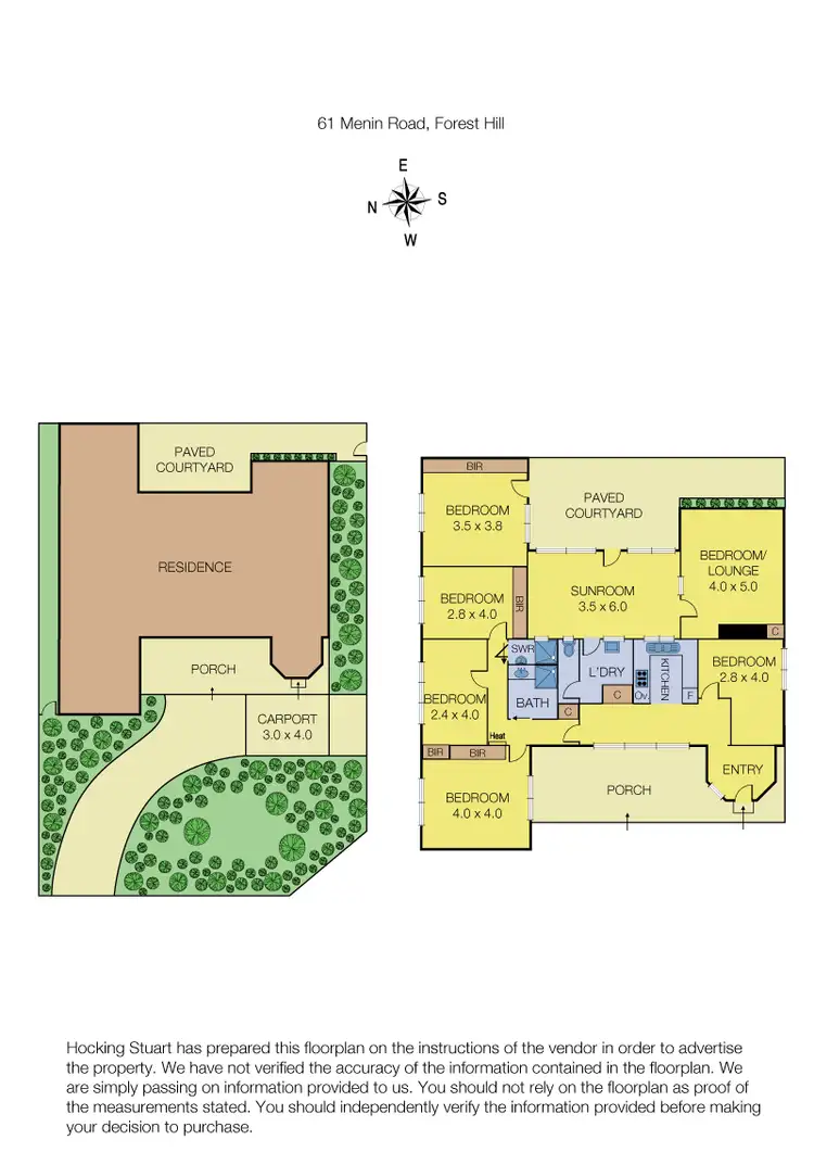 Floorplan of Homely house listing, 61 Menin Road, Forest Hill VIC 3131