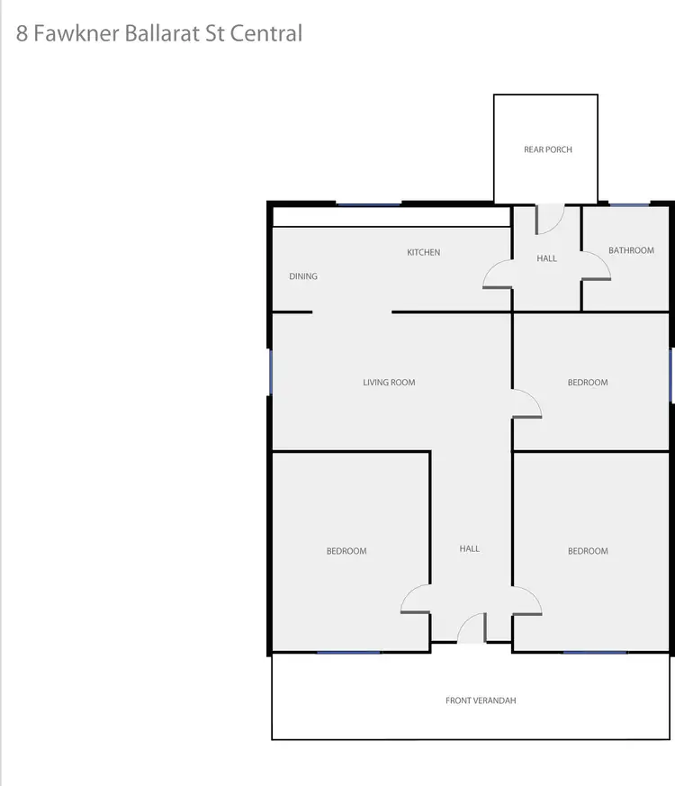 Floorplan of Homely house listing, 8 Fawkner Street, Ballarat Central VIC 3350