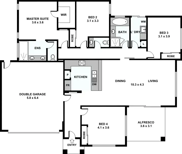 Floorplan of Homely house listing, 74 Galaxy St, Beckenham WA 6107