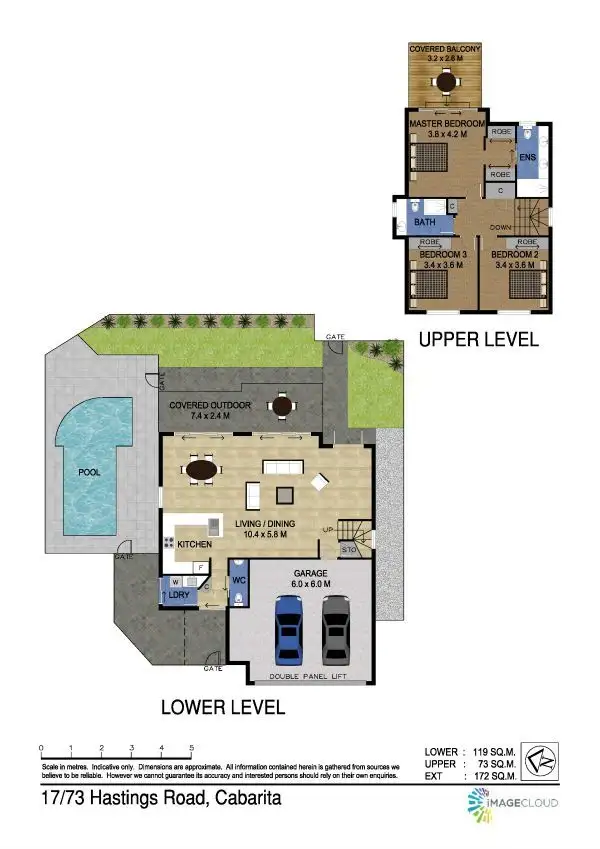Floorplan of Homely townhouse listing, 17/73 Hastings Road 'Reef Villas', Cabarita Beach NSW 2488