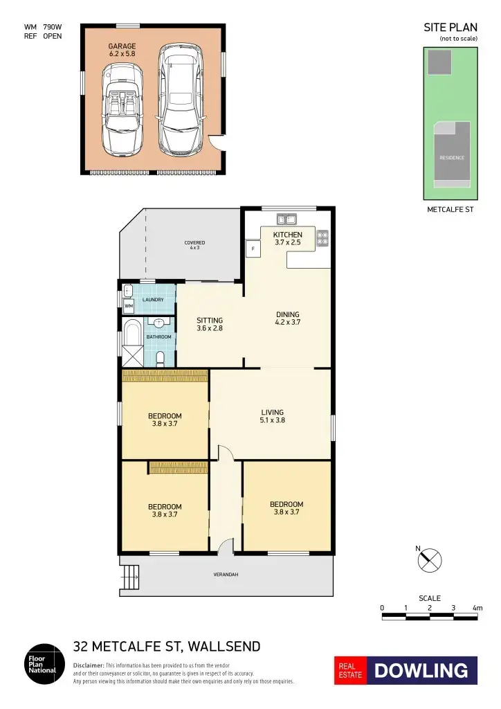 Floorplan of Homely house listing, 32 Metcalfe Street, Wallsend NSW 2287